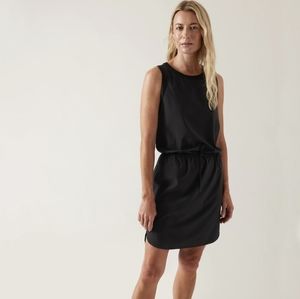 Athleta Rincon black travel drawstring dress